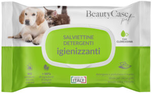 BEAUTYCASE PET SALVIETTINE DETERGENTI IGIENIZZANTI CON CLOREXIDINA FLOW PACK 40 PEZZI